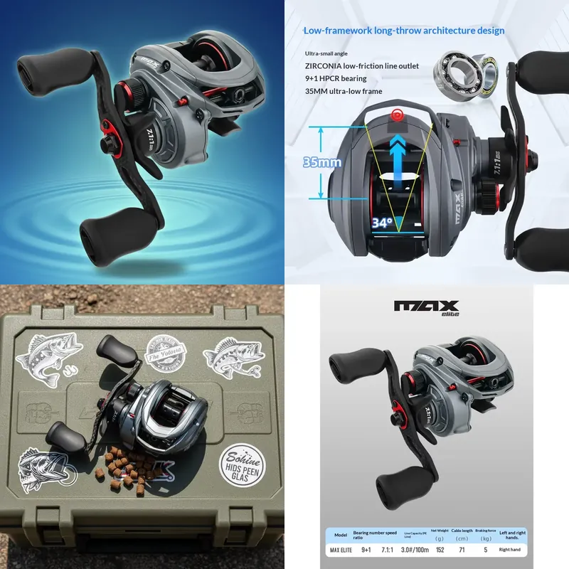 Carrete de Pesca ZGLY Abu Garc - Baitcasting Reel reseña y precio